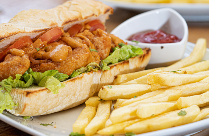 Po’Boy tradicional de camarón